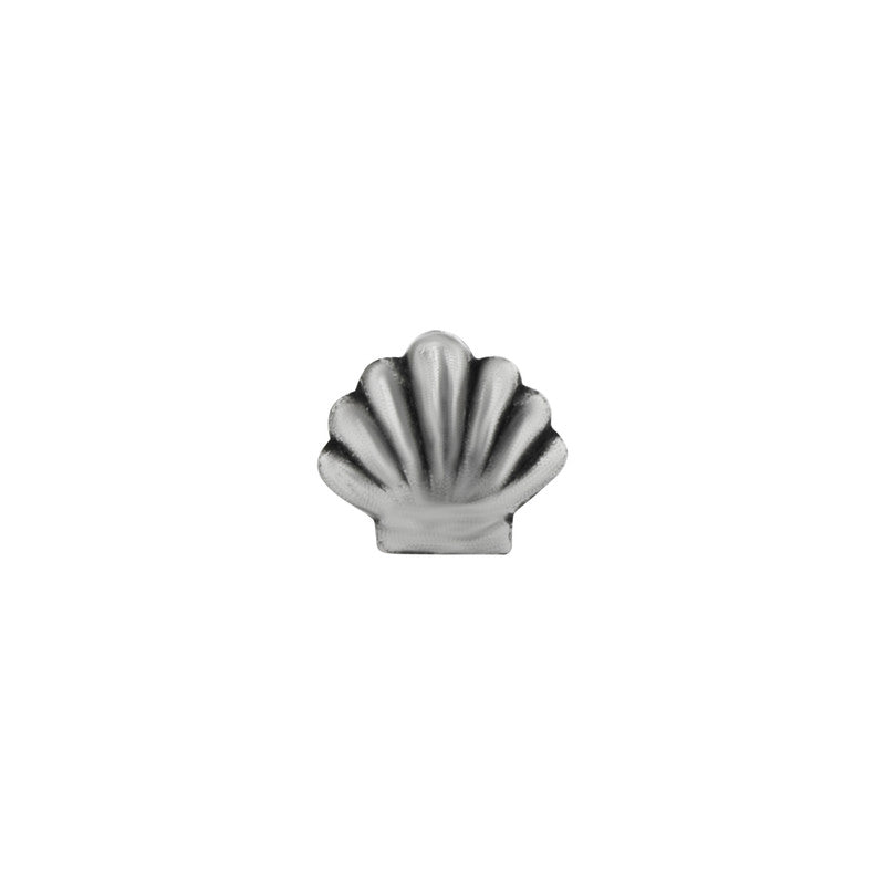 925 Sterling Silver Seashell Nose Pin shown with detailed design on white background
