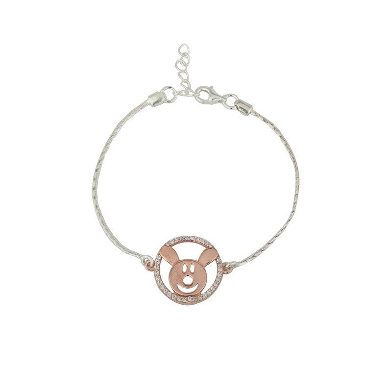 Cute silver rakhi for kids with teddy charm – original silver rakhi design for Raksha Bandhan gift