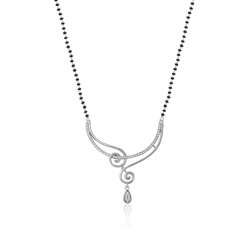 925 silver classic mangalsutra for women – elegant festive jewellery for Diwali, Karva Chauth, and wedding celebrations