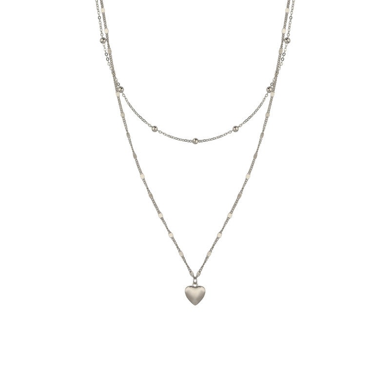 Minimalist 925 silver double heart necklace — meaningful gift for Raksha Bandhan and festive occasions.