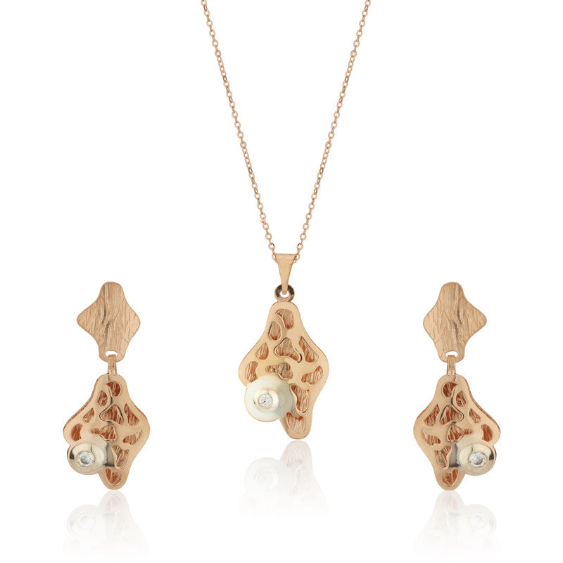 925 silver rose gold jelly pendant with modern design, festive jewellery gift for women.