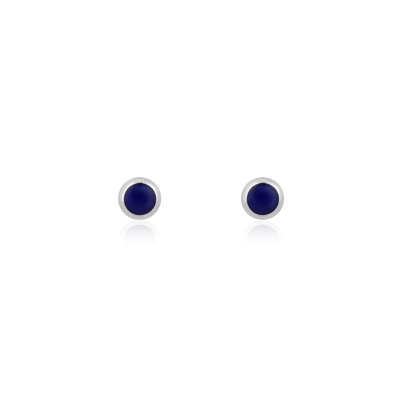 925 silver round stud earrings for women – elegant festive jewellery for Diwali, Navratri, and wedding celebrations
