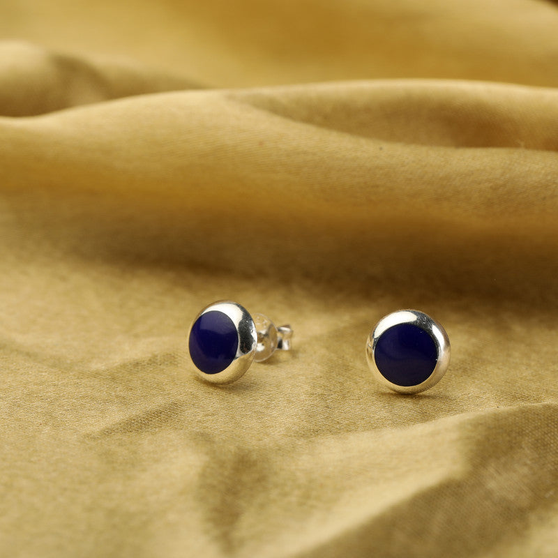 925 sterling silver round earrings – stylish festive gift for Christmas, New Year, and wedding season.