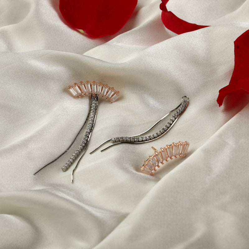925 sterling silver tassel drop earrings – stylish festive gift for Christmas, New Year, and wedding season.