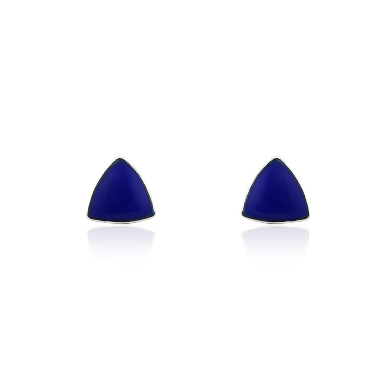 925 silver triangle drop earrings for women – elegant festive jewellery for Diwali, Navratri, and wedding celebrations.
