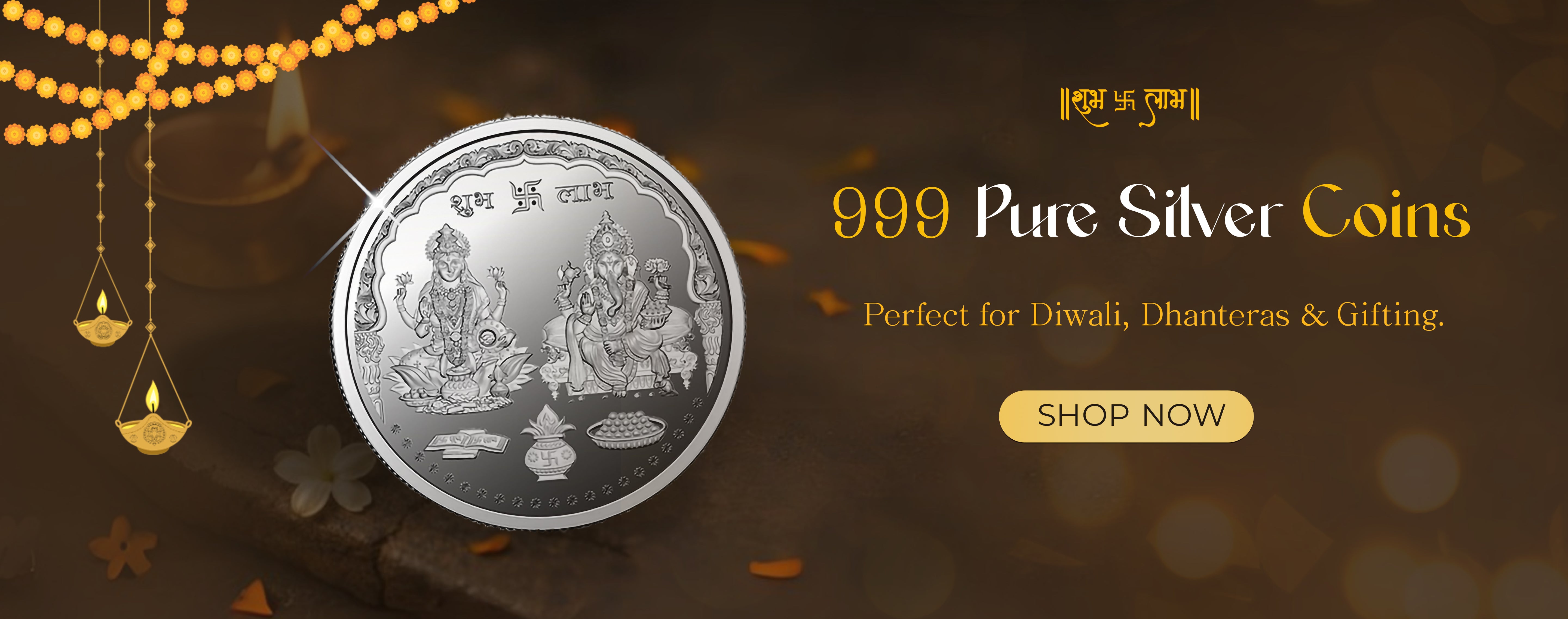 999 pure silver coin for diwali and gifting