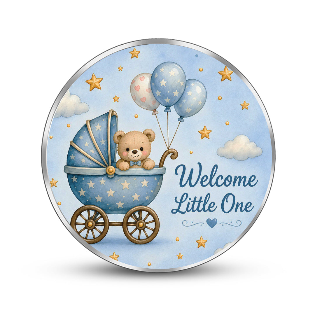 999 pure silver newborn coin welcome little one