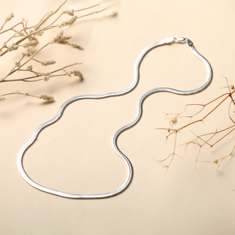 Silver Oval Snake Chain