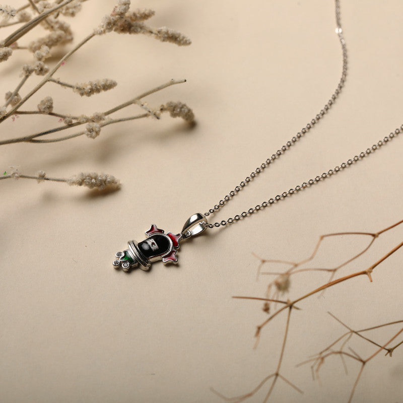 Silver Mahadev Shivling Pendant