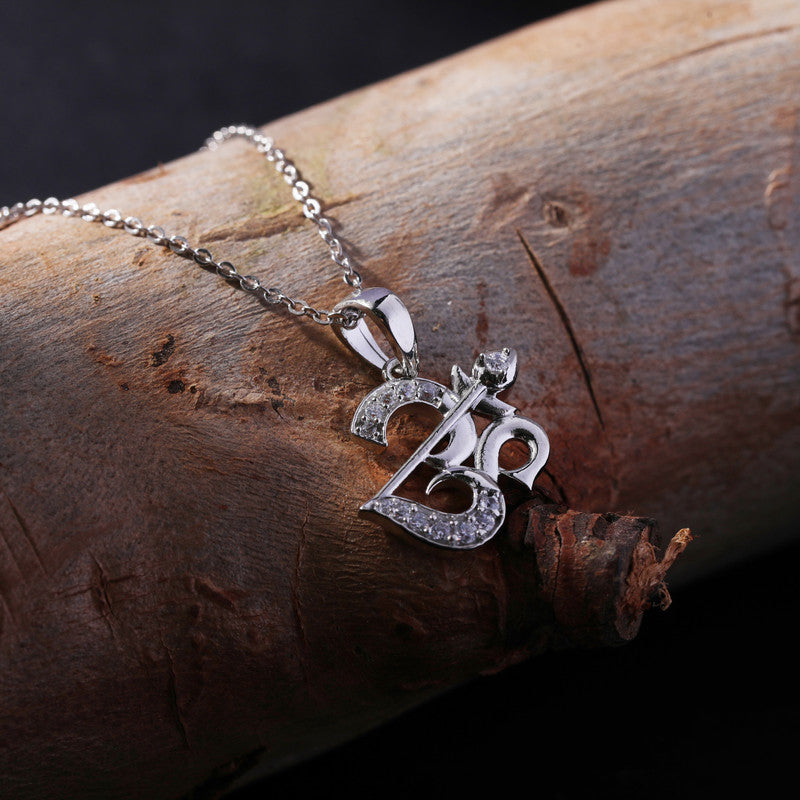 Silver Om Trishul Pendant