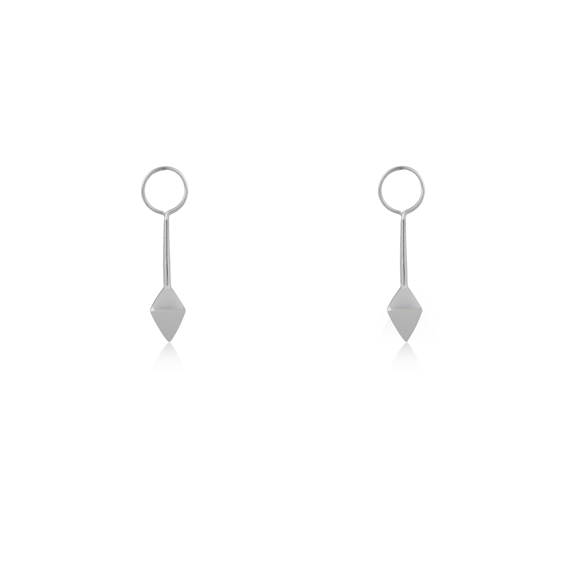 925 Silver Angular Teardrop Earrings with elegant drop design, perfect for festive occasions and daily wear.