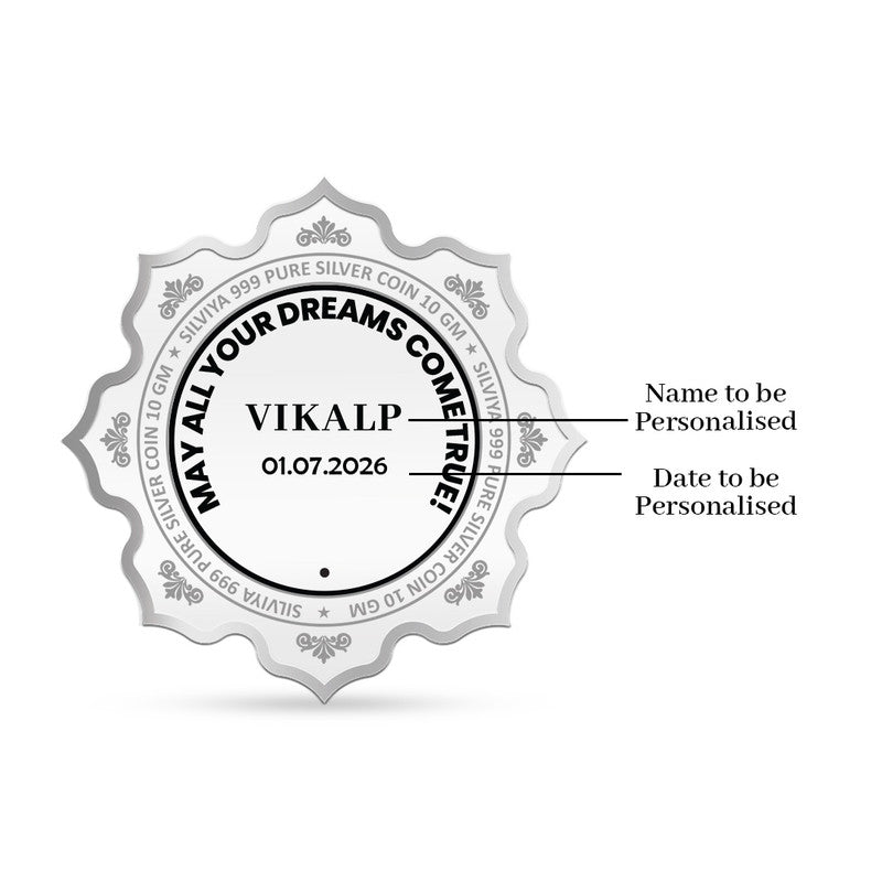 Back Design of Happy Birthday Personalized 999 Pure Silver Lotus Coin