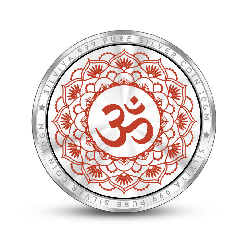999 Pure Silver Shiv Parivar Round Coin –Design backside