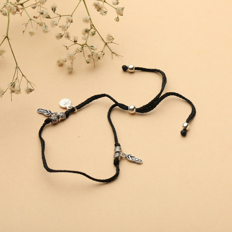 Festive Bohemian 925 Silver Anklet – Ideal Diwali gift and Navratri silver jewelry