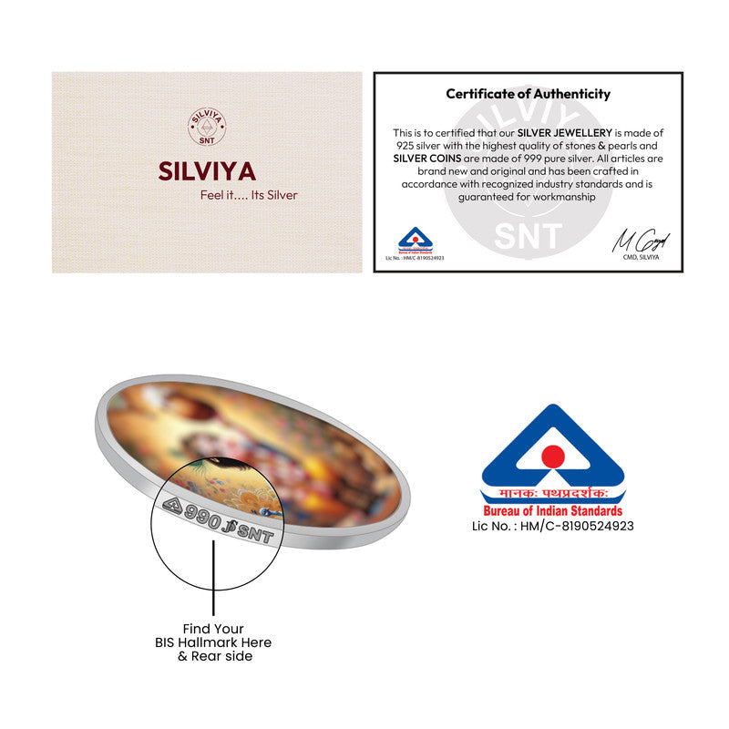 50 Anniversary Congratulation 999 Pure Silver Coin Lotus
