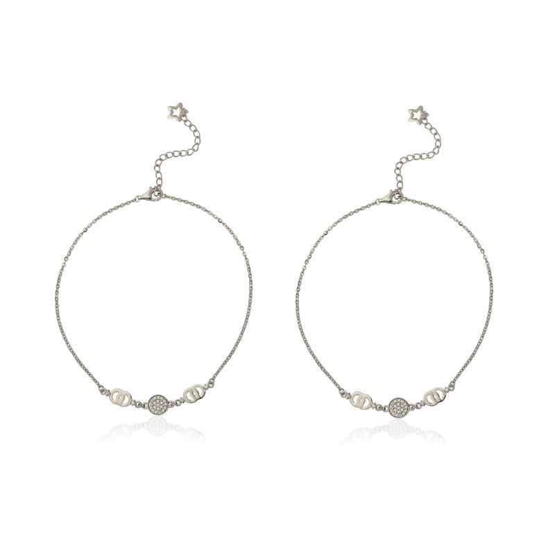 Dainty 925 Silver Anklet – Elegant festive jewelry for Diwali, Navratri, and gifting