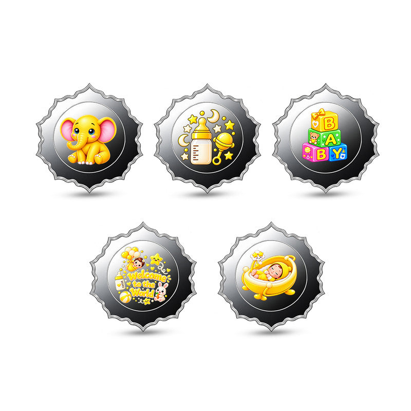 Five coin 999 pure silver set for newborn baby gifting