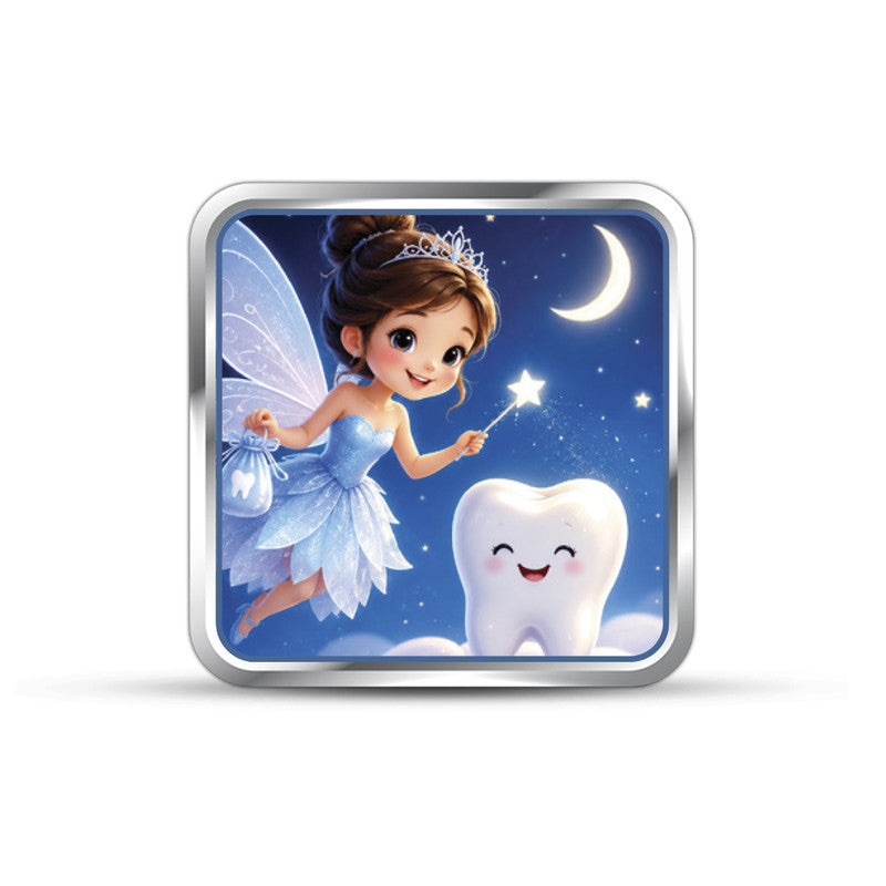 Tooth Fairy Customized 999 Pure Silver Coin Square Shape