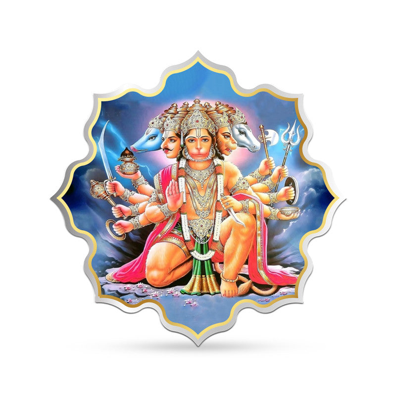 Hanuman Ji 999 Pure Silver Coin Lotus Shape