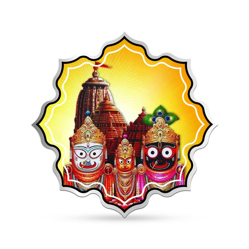 Bhagwan Jagannath Ji 999 Pure Silver Coin Lotus Shape