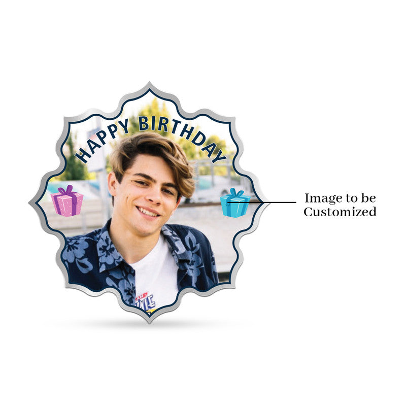 Front Design of Happy Birthday Wishes Customized 999 Pure Silver Lotus Coin