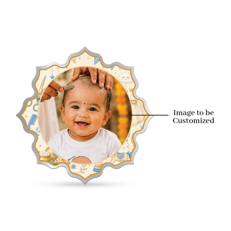 Front Design of Mundan Ceremony Customized 999 Pure Silver Lotus Coin