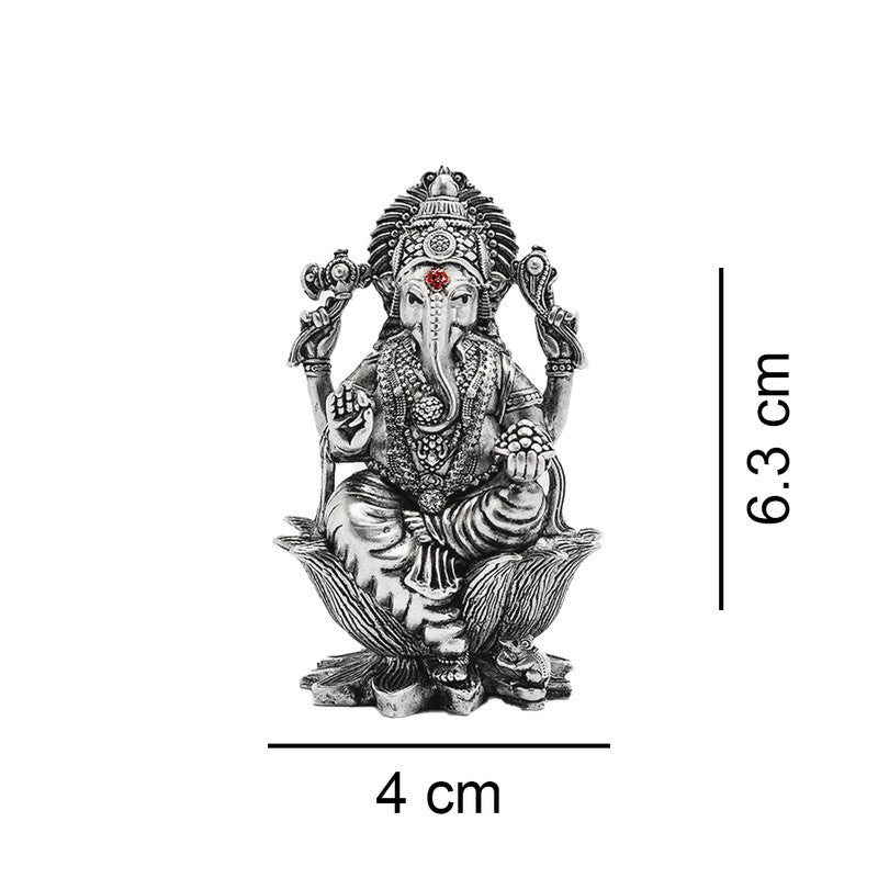 925 Silver Ganesha 3D Idol