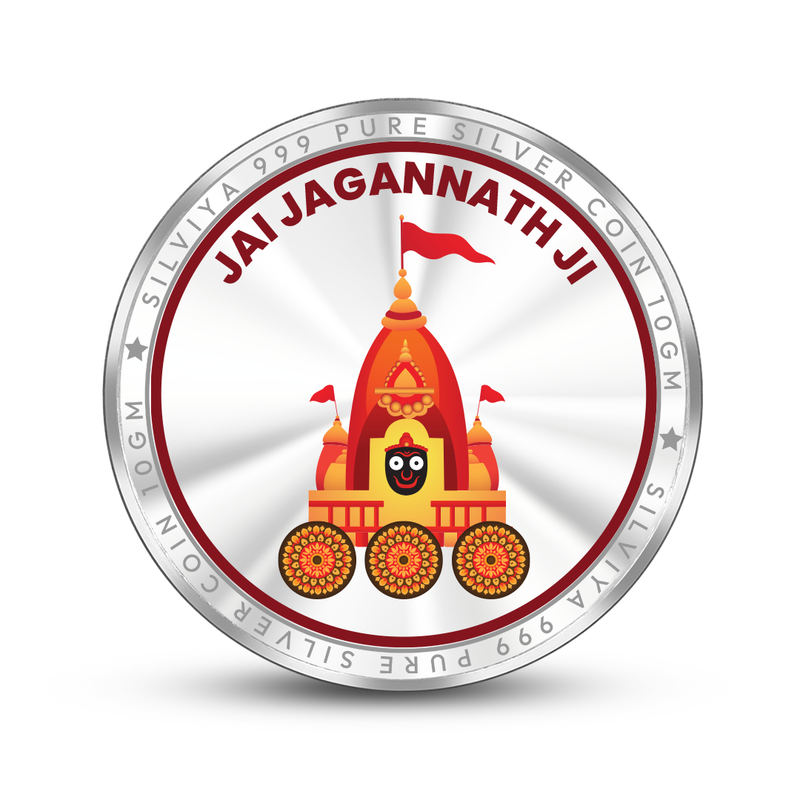 Jagannath Ji 999 Silver Coin Round Frame backside