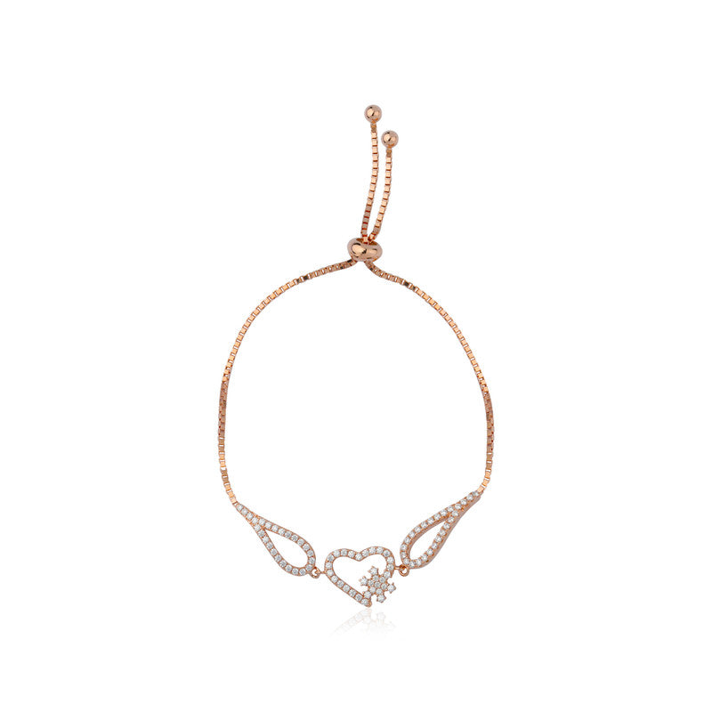 Love Heart Silver Bracelet – Elegant 925 Silver Jewellery for Diwali & Karva Chauth Celebrations