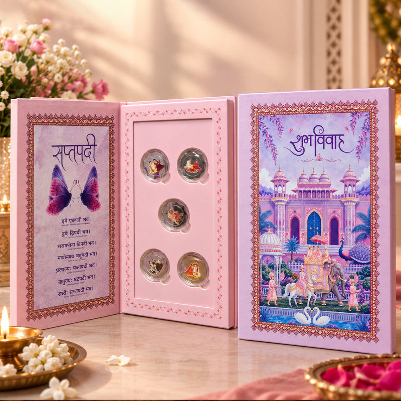 Wedding 999 Pure 5 Silver Coin Set