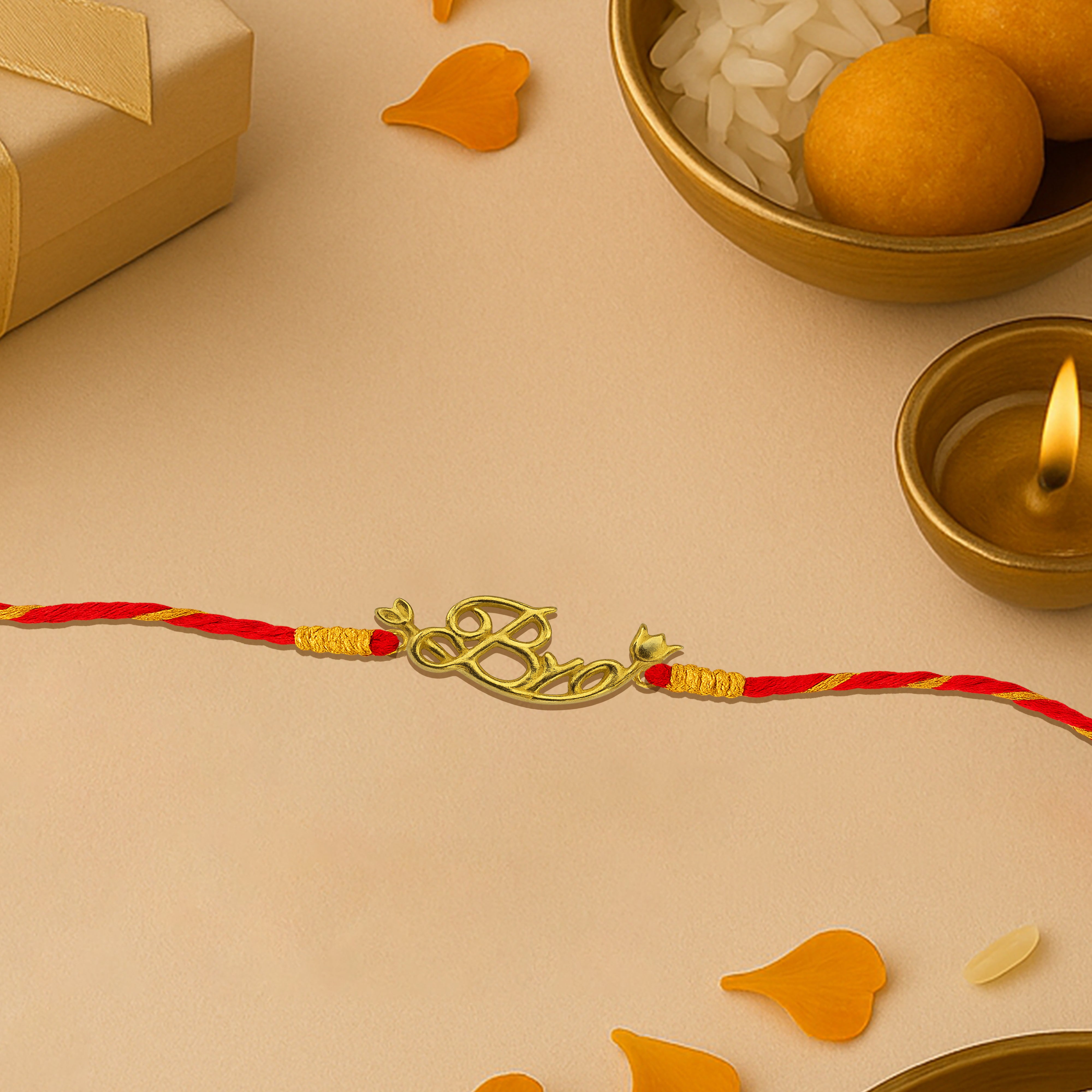 Silver rakhi for brother with Bro design – original silver rakhi and silver rakhi design with price for Raksha Bandhan