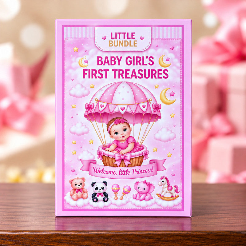 New Born Baby Girl 999 Pure 5 Silver Coin Set
