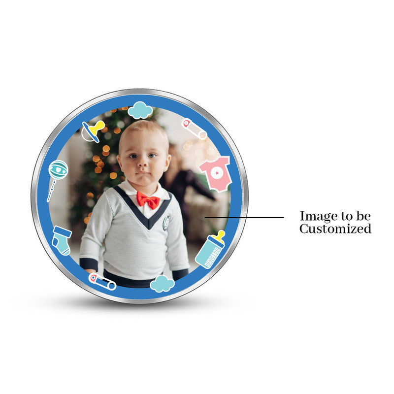 999 silver coin with customised A Lifetime of Love photo design.