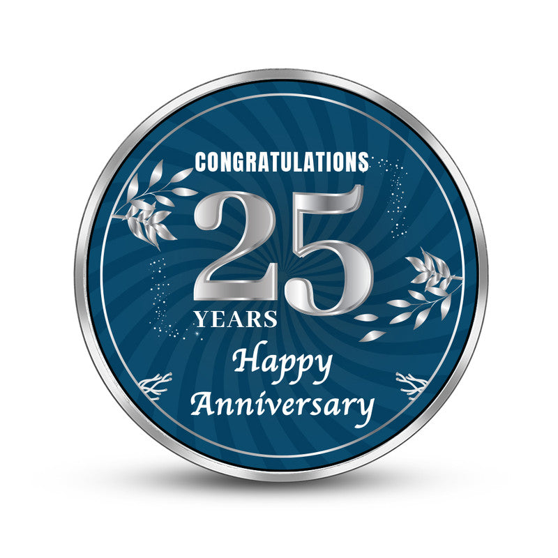 Silver Jubilee Pure 999 Silver Coin – Front Design Close-Up (Round Shape)