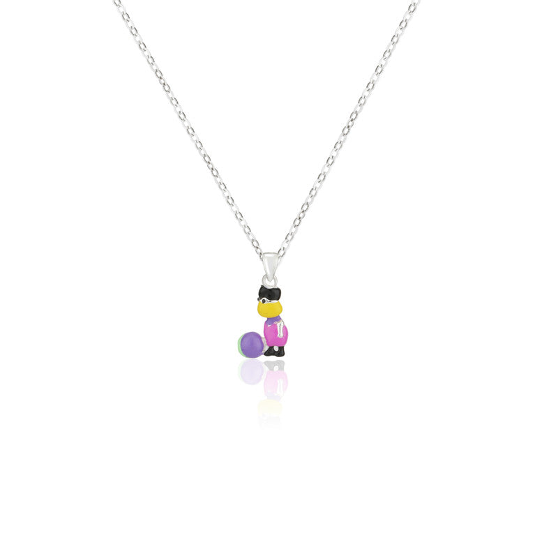 Queen Pendant Necklace for Kids in 925 Silver with Crown Design
