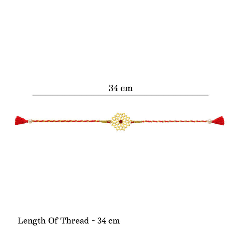 Silver Elegent Floral Design rakhi For Brother
