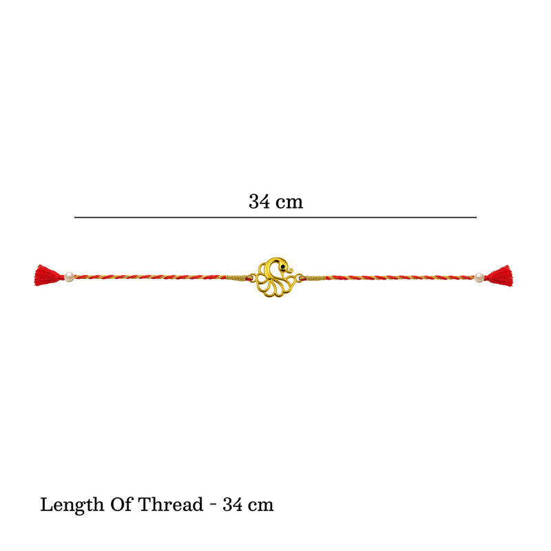 Silver Peacock Rakhi For Brother