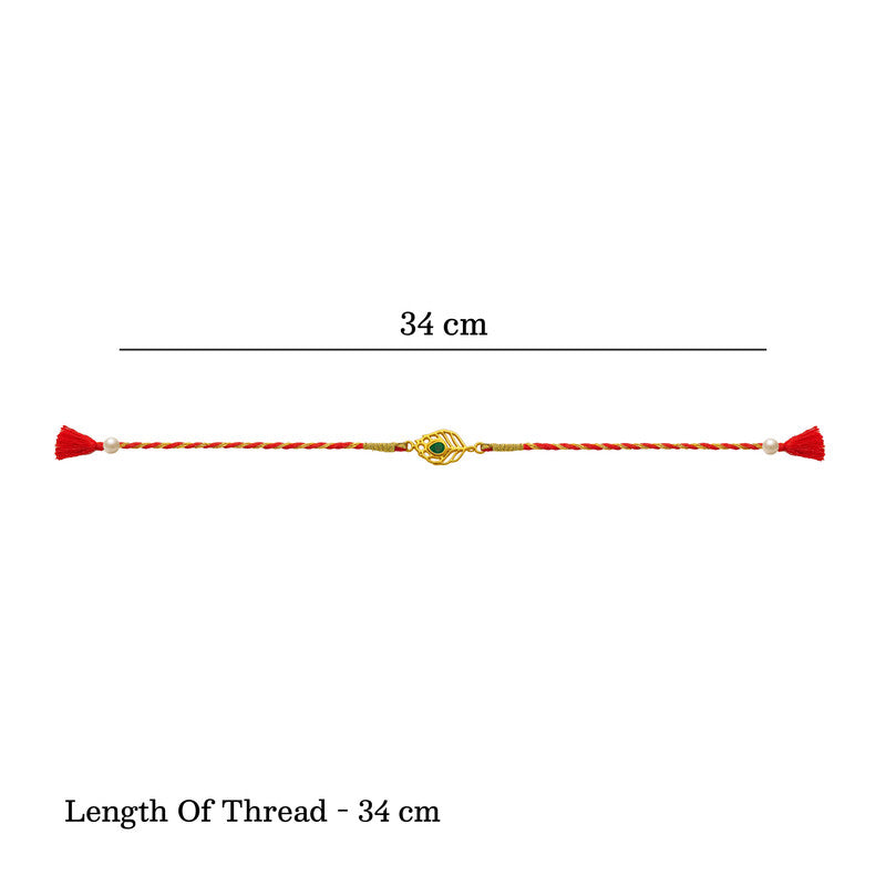Silver Mor Pankh Rakhi For Brother