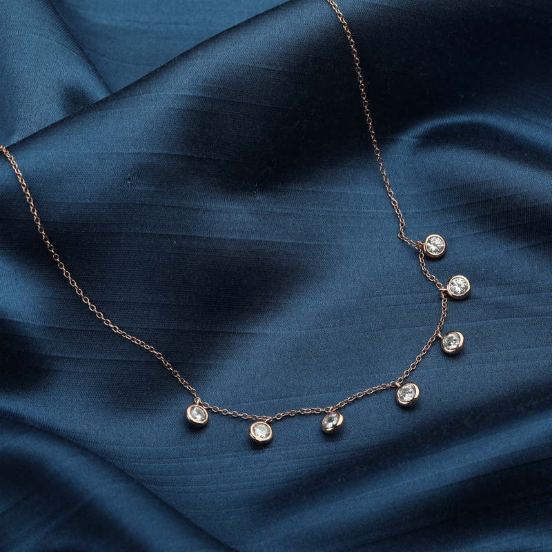 Rose Gold Burst 925 Pendant Necklace displayed as prop image on festive background – stylish silver necklace with fine detailing.