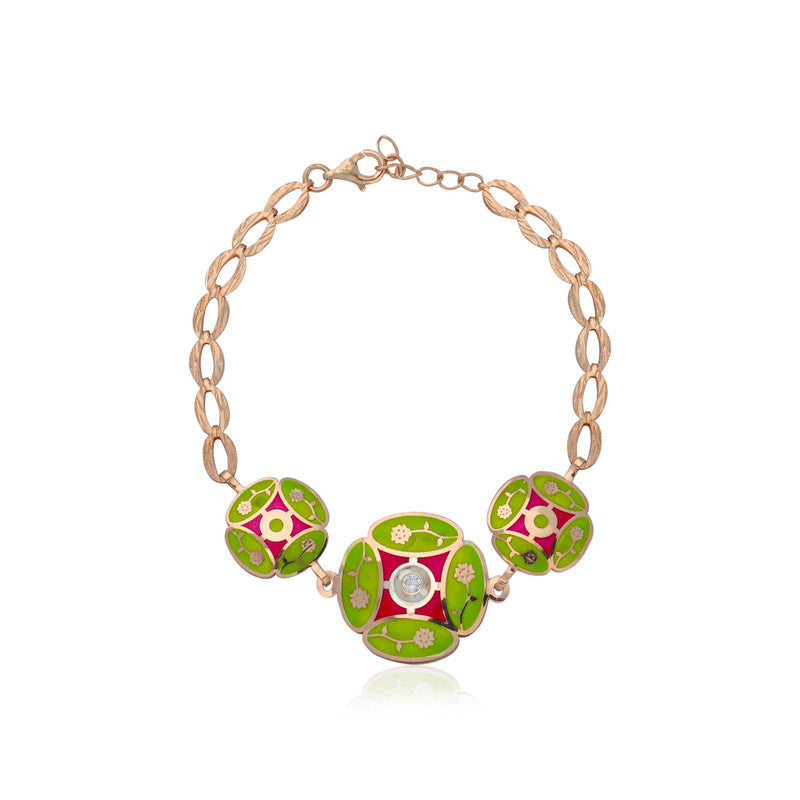 Rose Gold Eternity Bracelet – Elegant 925 Silver Jewellery for Diwali, Karva Chauth & Festive Gifting