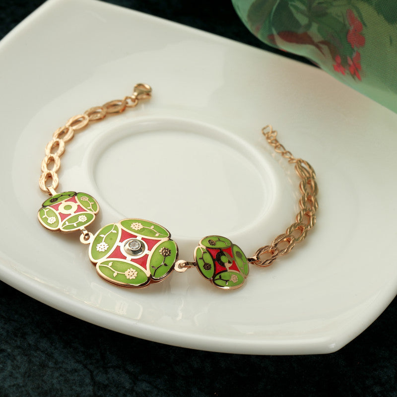 Rose Gold Eternity Bracelet – Designer Silver Jewellery Gift for Raksha Bandhan & Festivals