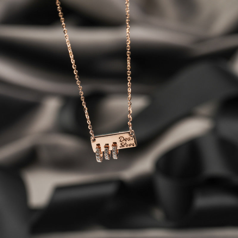 Rose Gold Fairy 925 Silver Pendant Necklace isolated – chic festive necklace for gifting