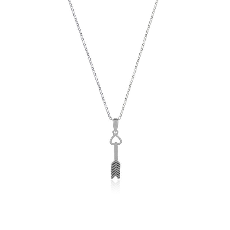 Men’s Silver Arrow Chain Pendant – sleek and stylish silver necklace