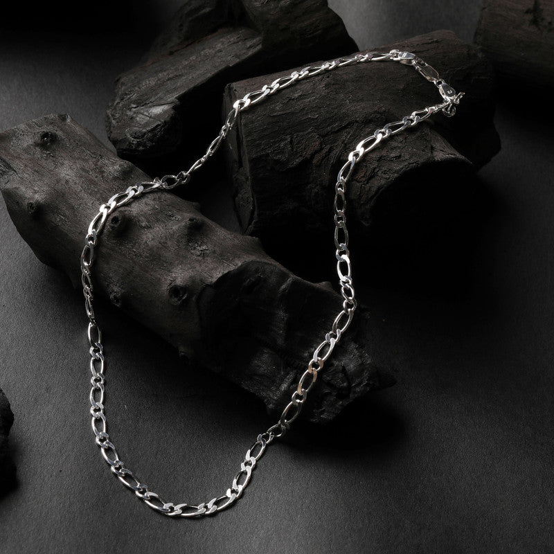 High-quality Silver Figaro Classic Chain for men – polished and modern jewelry
