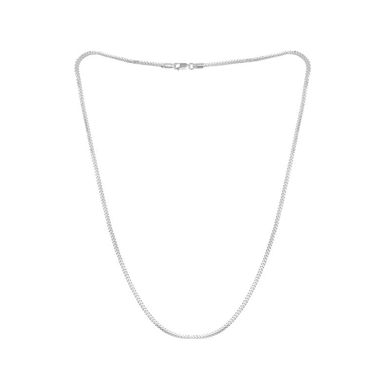 Men’s Silver Finger Rusty Style Chain Necklace – bold and rugged design