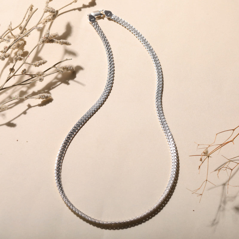 High-quality Men’s Silver Oval Finger Chain – polished and modern men’s jewelry