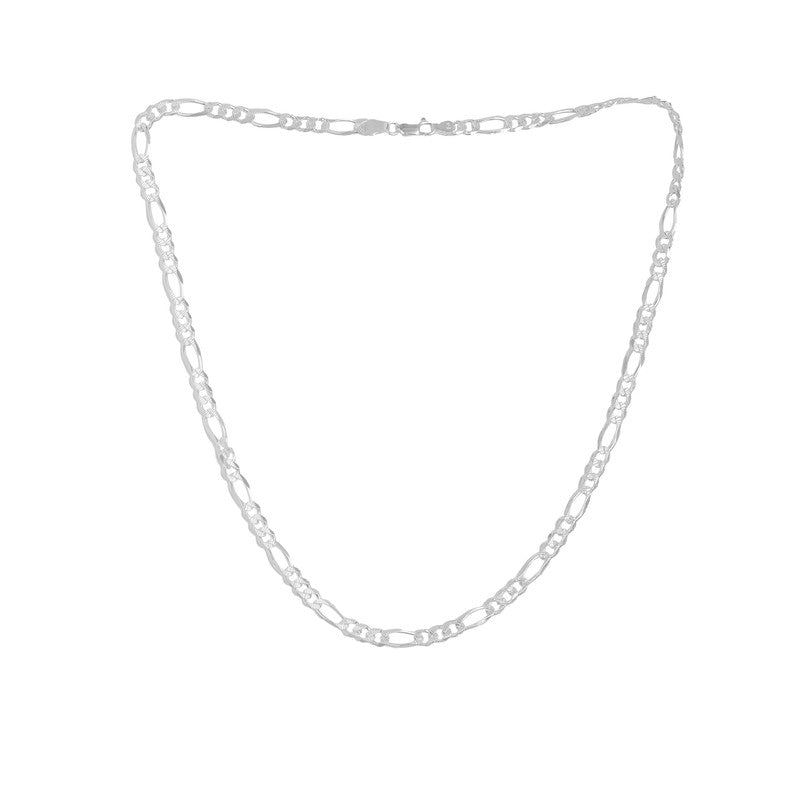 Silver Rusty Figaro Design Chain – classic silver chain For men