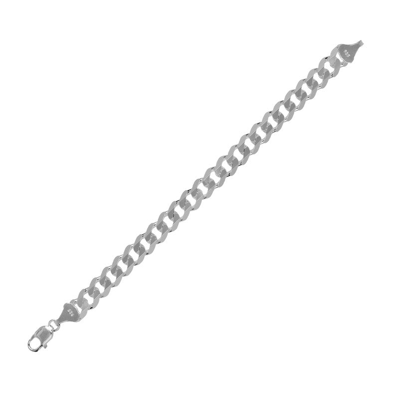 Silver Unique Curb 8 Bracelet – stylish chain design on plain background