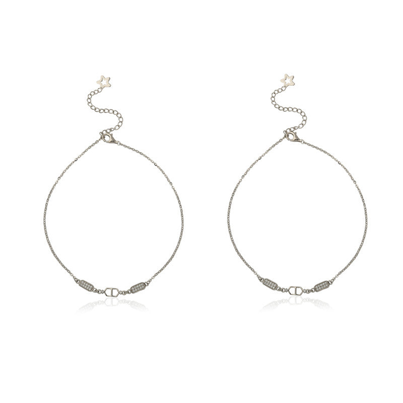 Trendy 925 Silver Anklet – Modern festive jewelry for Diwali, Navratri, and gifting