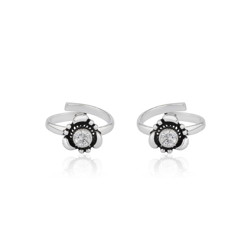 925 Silver Solitaire Toe Ring